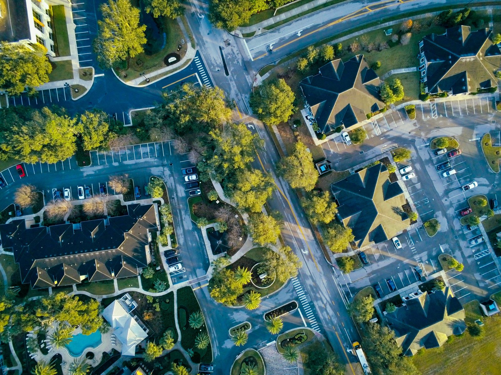 Real estate drone photography of residential property