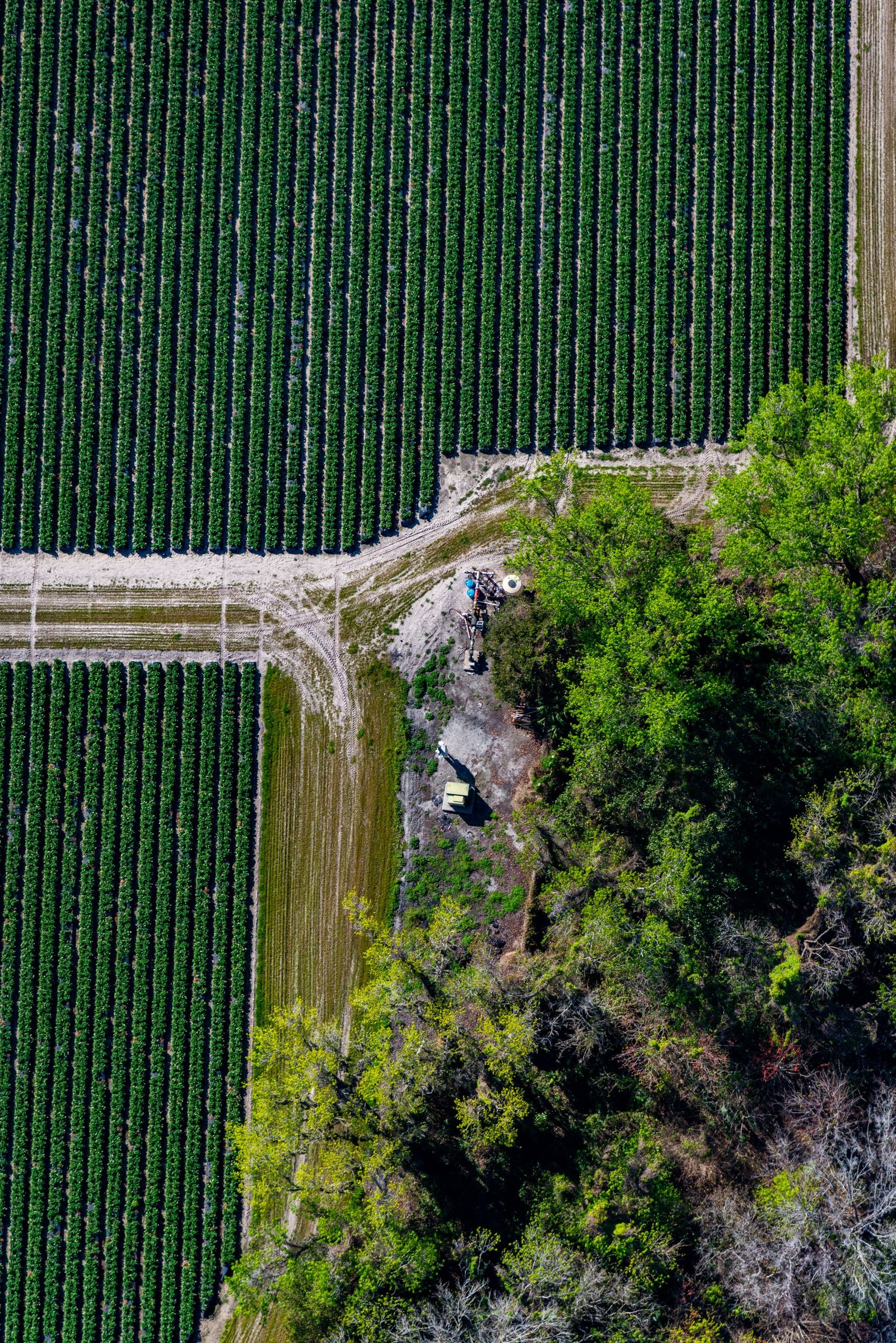 Aerial drone photography land acreage
